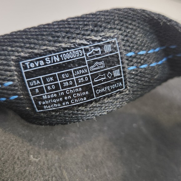 Teva Womens Mush Mandalyn Wedge 2 Black Thong Sandals Size 8 Slip On Shoes - Picture 6 of 9